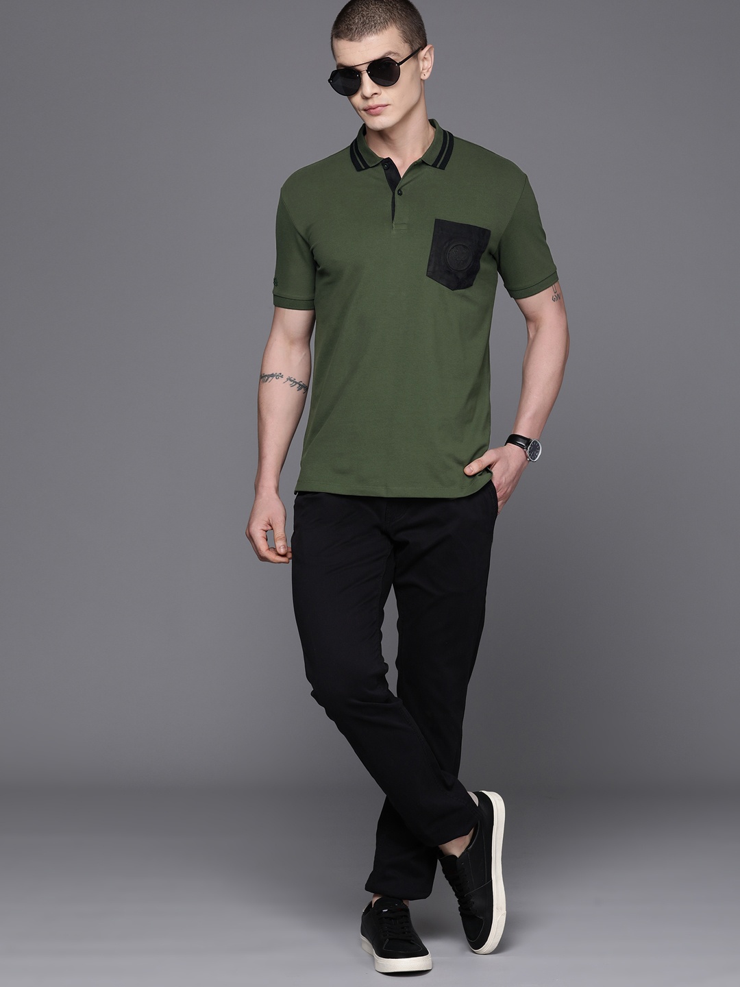 

Allen Solly Polo Collar Pockets T-shirt, Olive