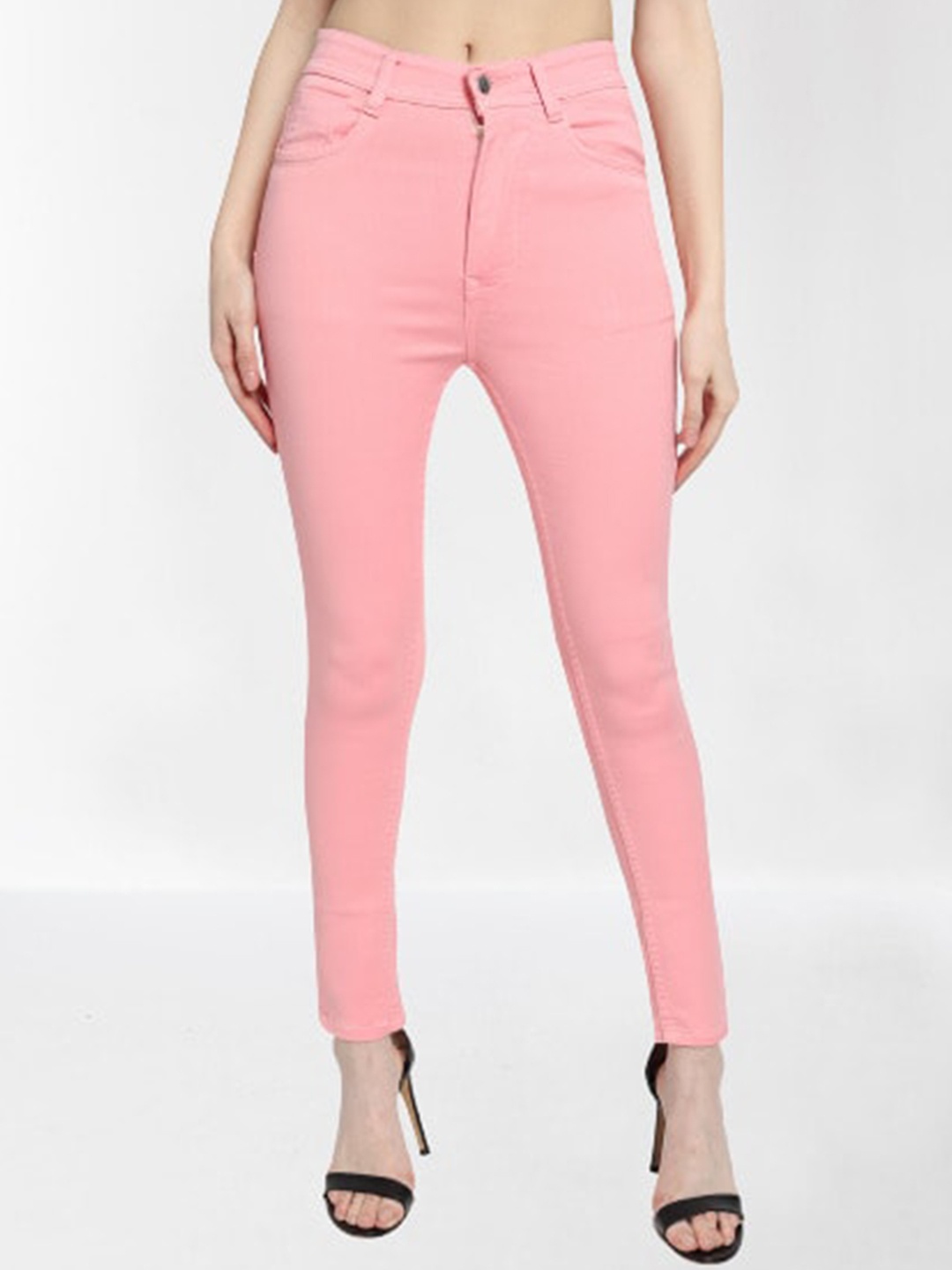

BAESD Women Jean Slim Fit High-Rise Stretchable Denim Jeans, Rose