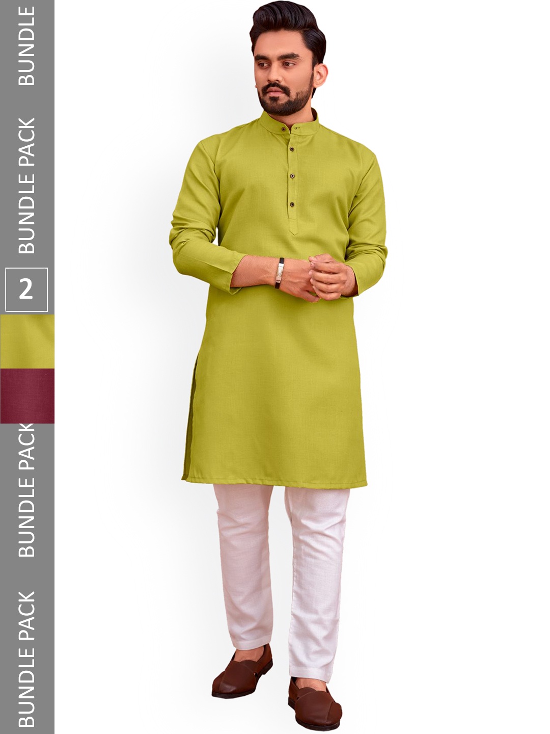 

allan peter Men Multicoloured Thread Work Kurta, Multi