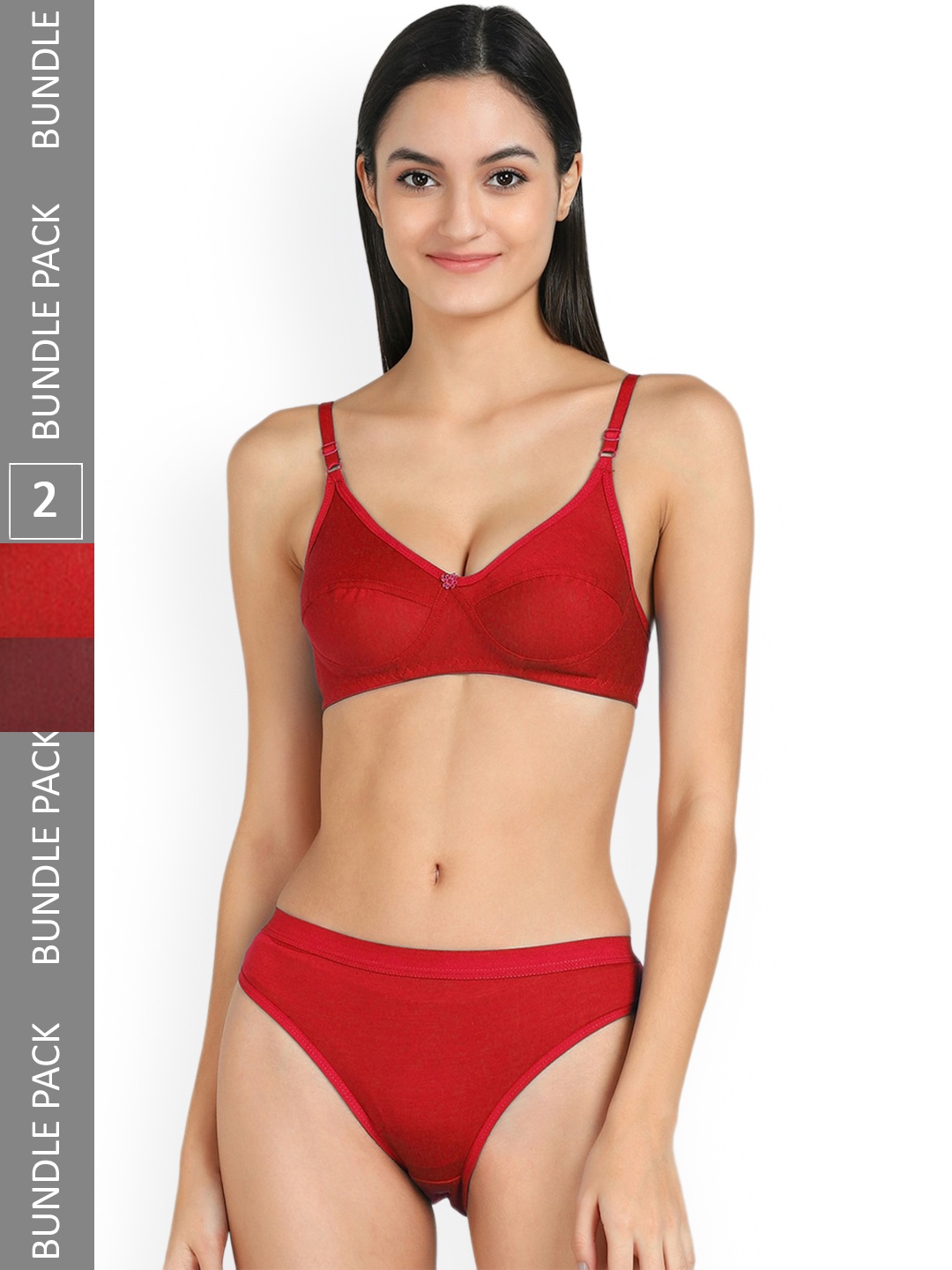 

AROUSY Pack Of 5 Cotton Lingerie Set K_Ruchii-Set_Red,Blue,Purple,Pink,Maroon_30
