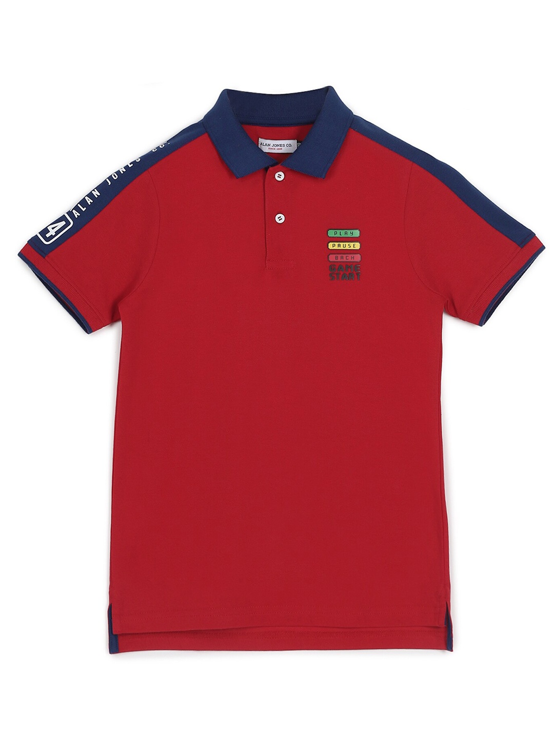 

Alan Jones Boys Polo Collar T-shirt, Red