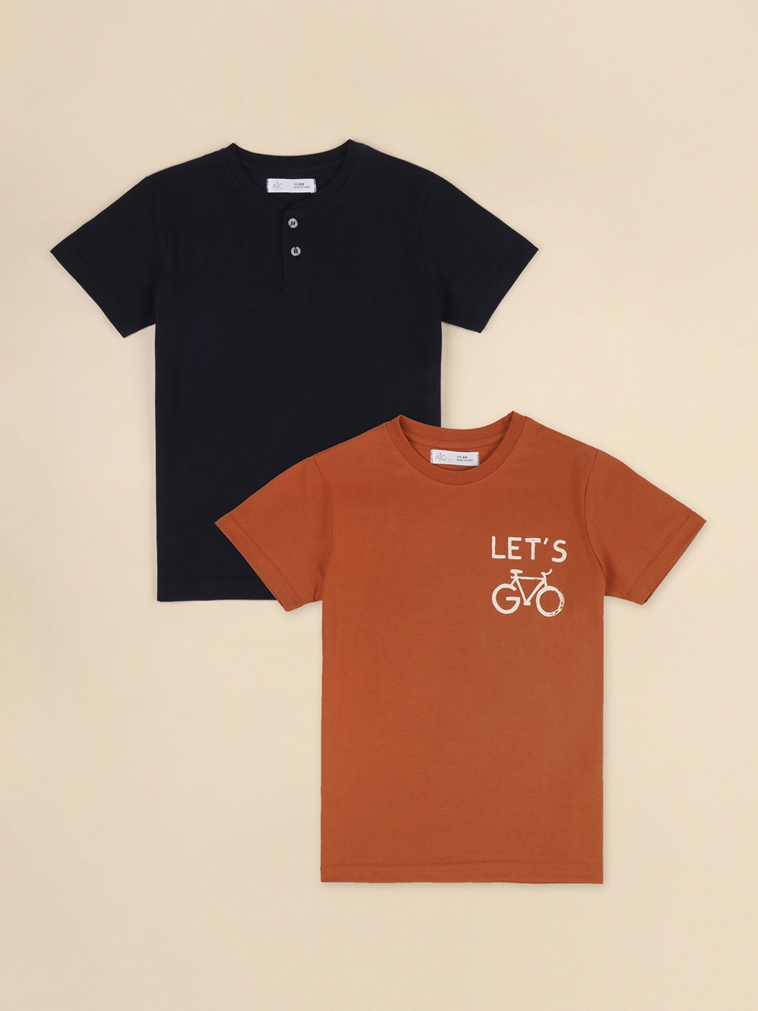 

Alan Jones Boys Pack of 2 Short Sleeves T-shirts, Navy blue