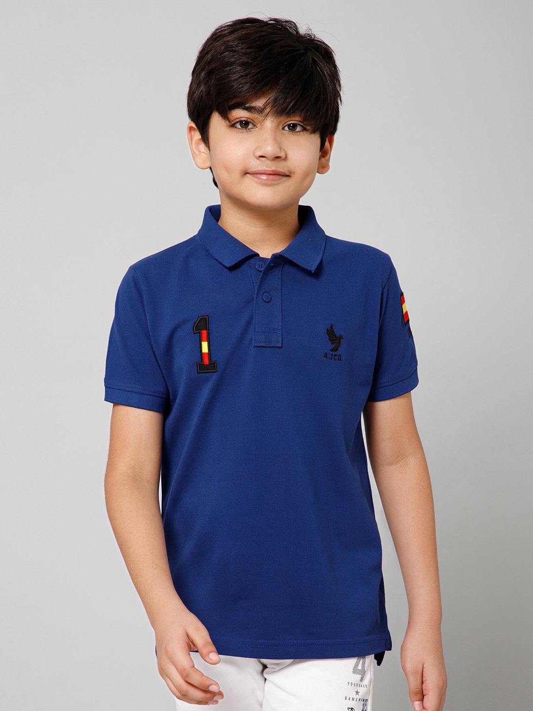 

Alan Jones Boys Polo Collar T-shirt, Blue