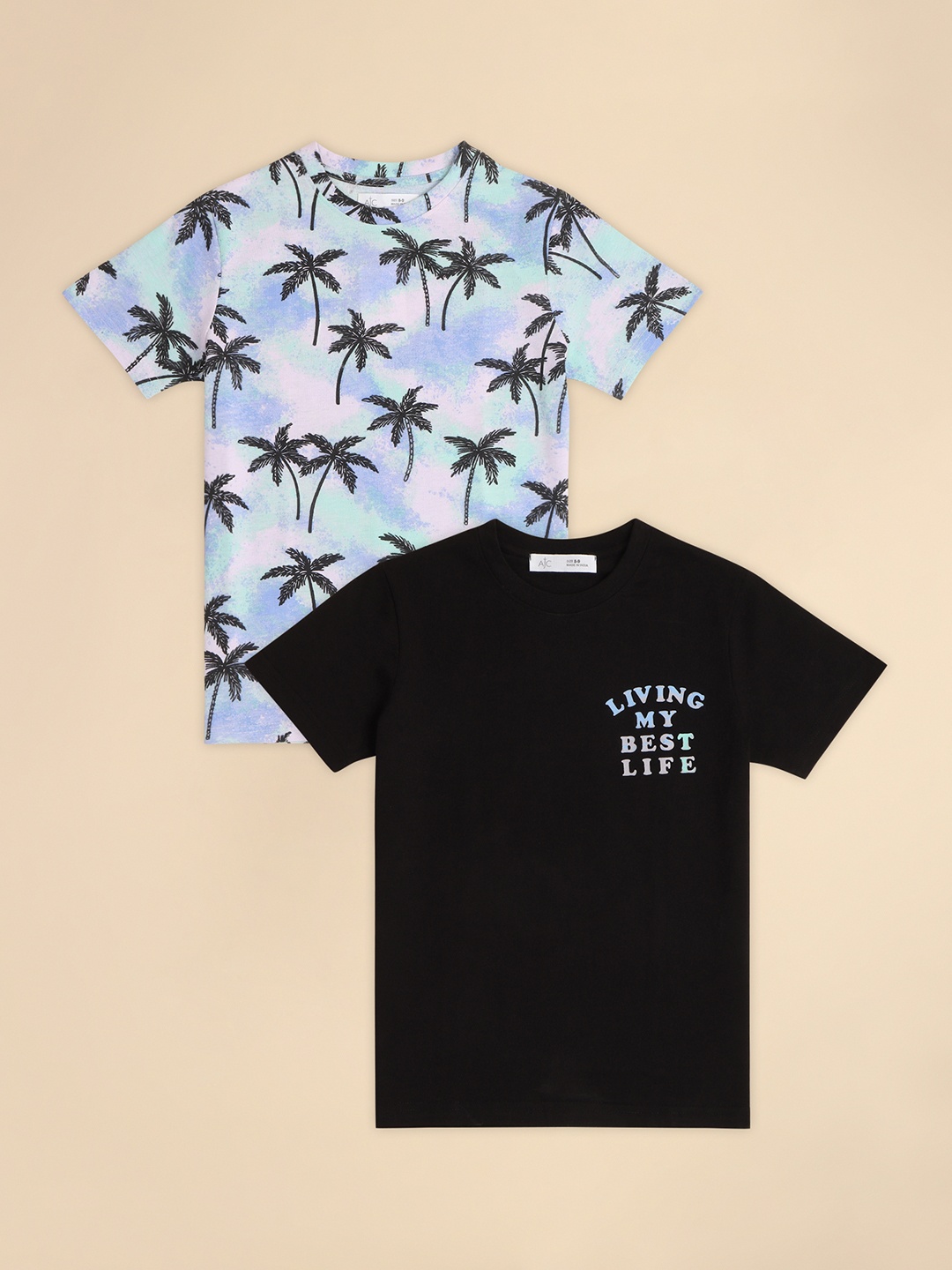 

Alan Jones Boys pack of 2 Printed T-shirts, Black