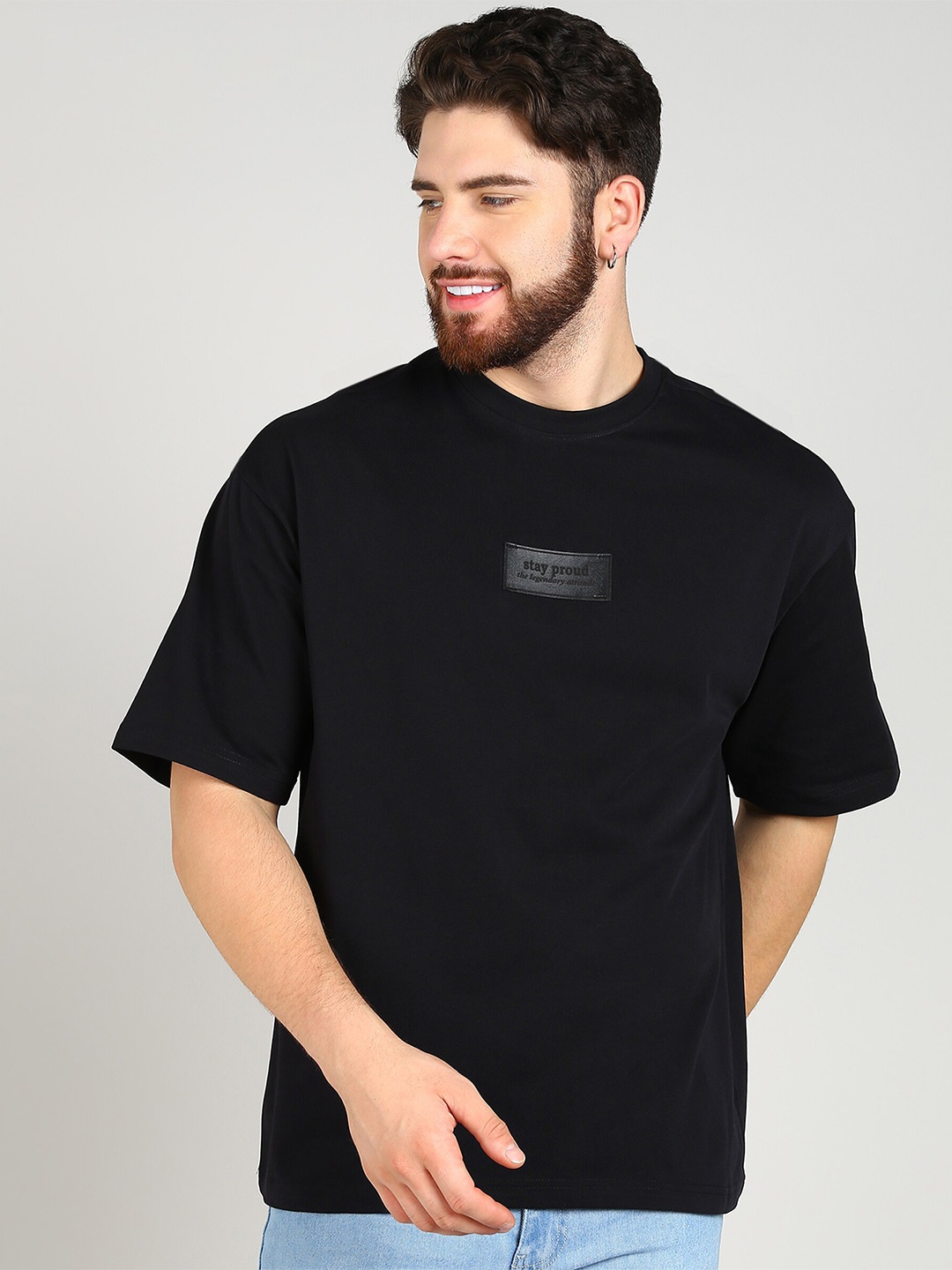 

Alan Jones Pure Cotton Oversized T-shirt, Black