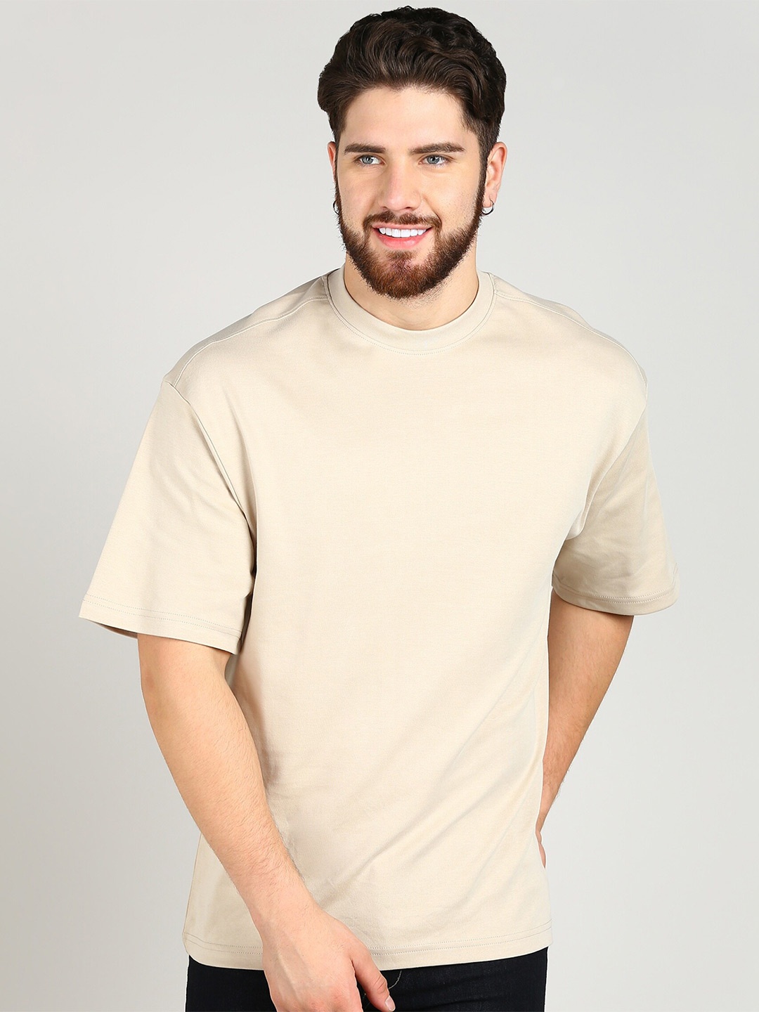 

Alan Jones Pure Cotton Oversized T-shirt, Beige