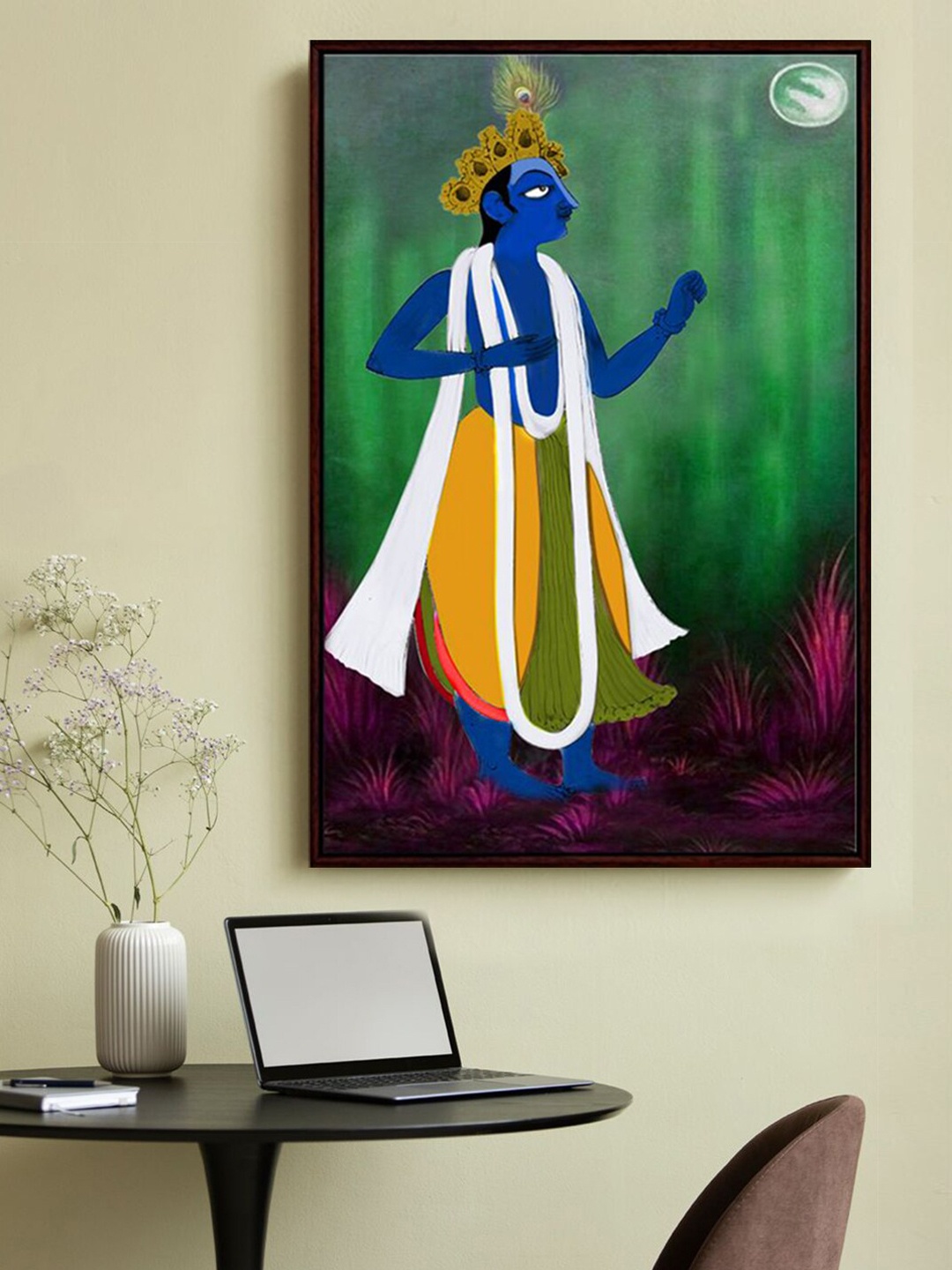 

999Store Green & Blue Framed Painting Wall Art