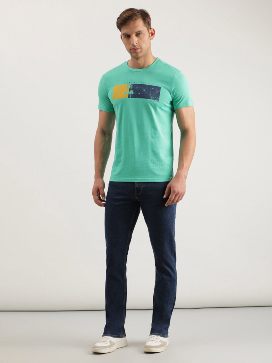 

Lee Graphic Printed Slim Fit Cotton T-shirt, Green