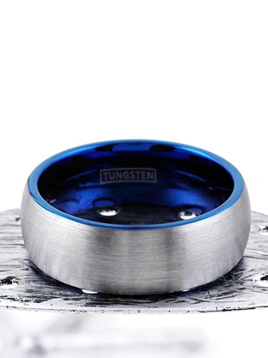 

VIEN Men Stainless Steel Finger Ring, Silver