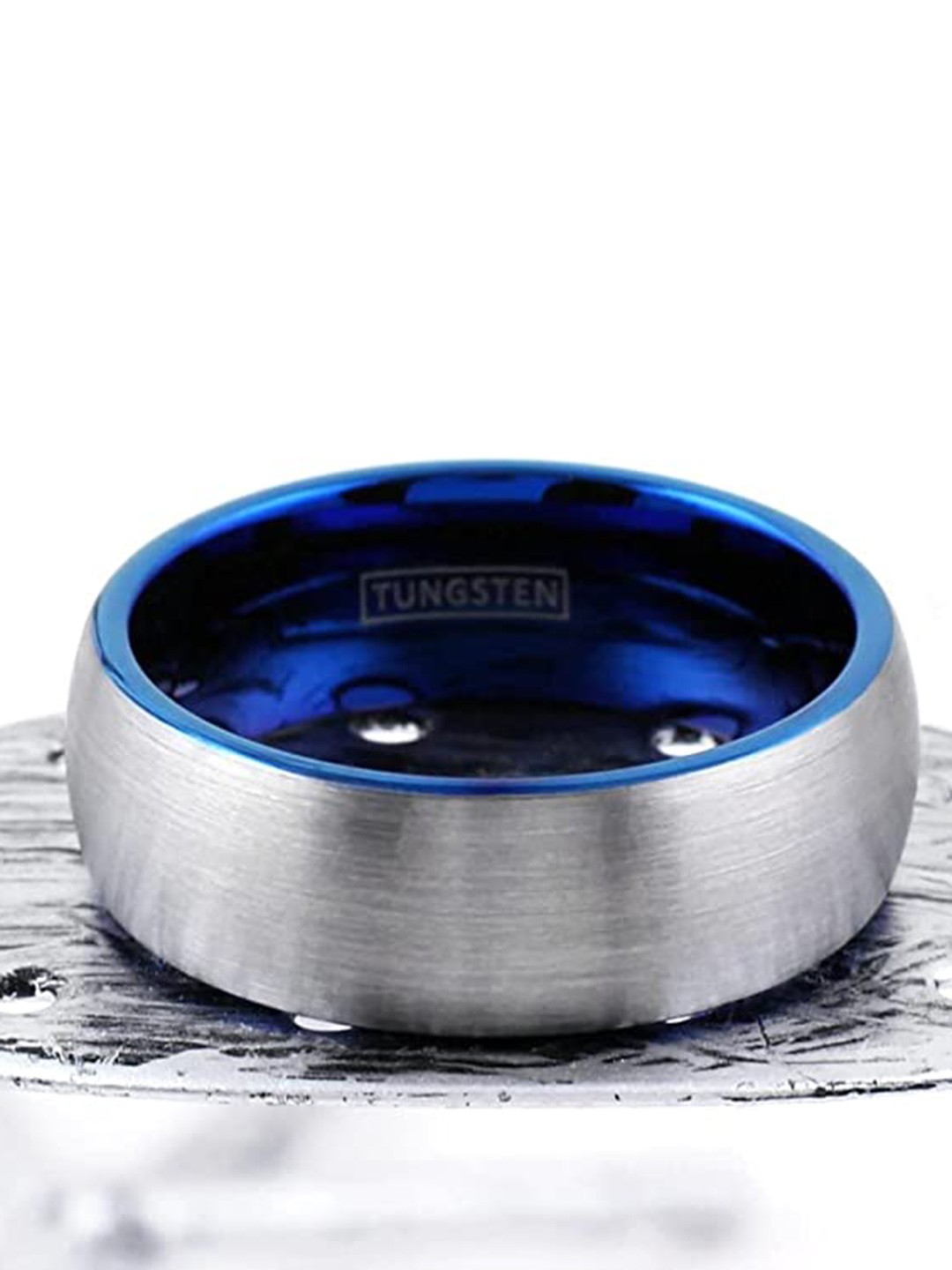 

VIEN Men Stainless Steel Finger Ring, Silver