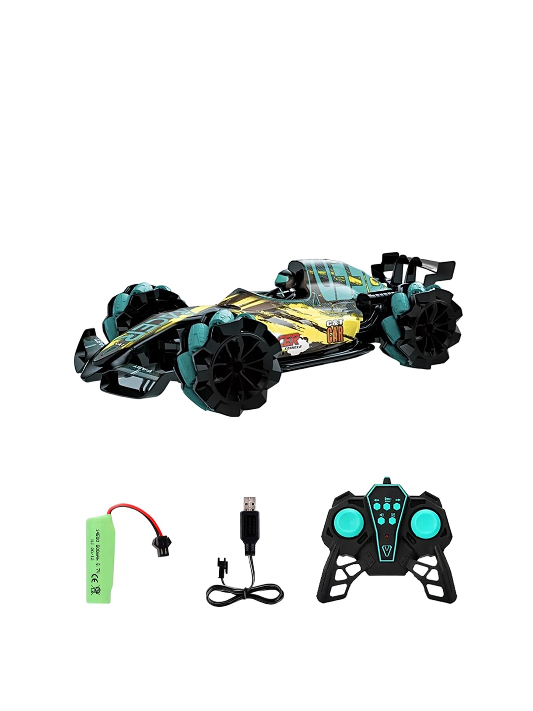 

WEMBLEY Kids 360 Degree Rotate Remote Control Car, Yellow