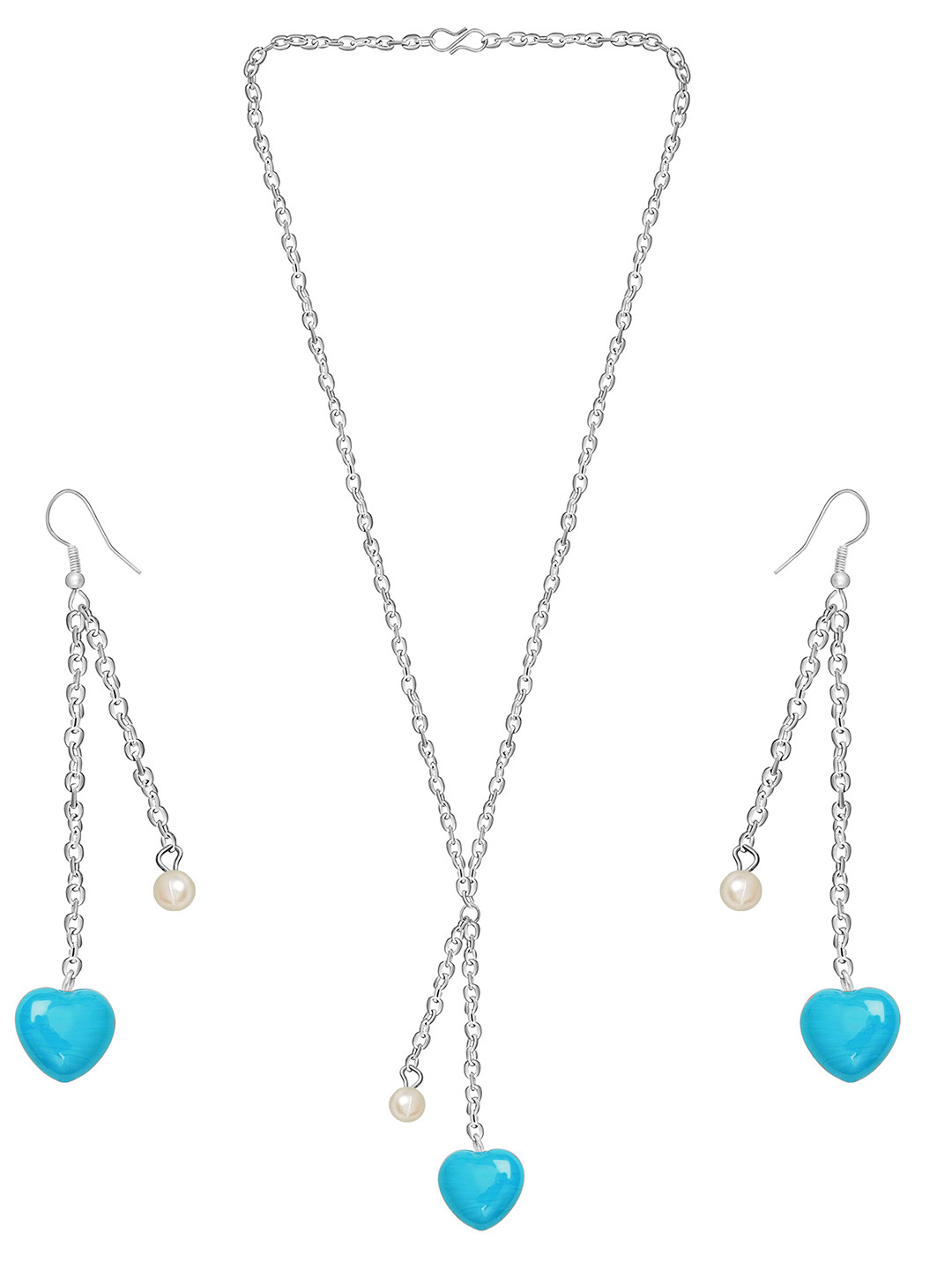 

Mikado Silver-Plated Artificial Stones & Beaded Jewellery Set
