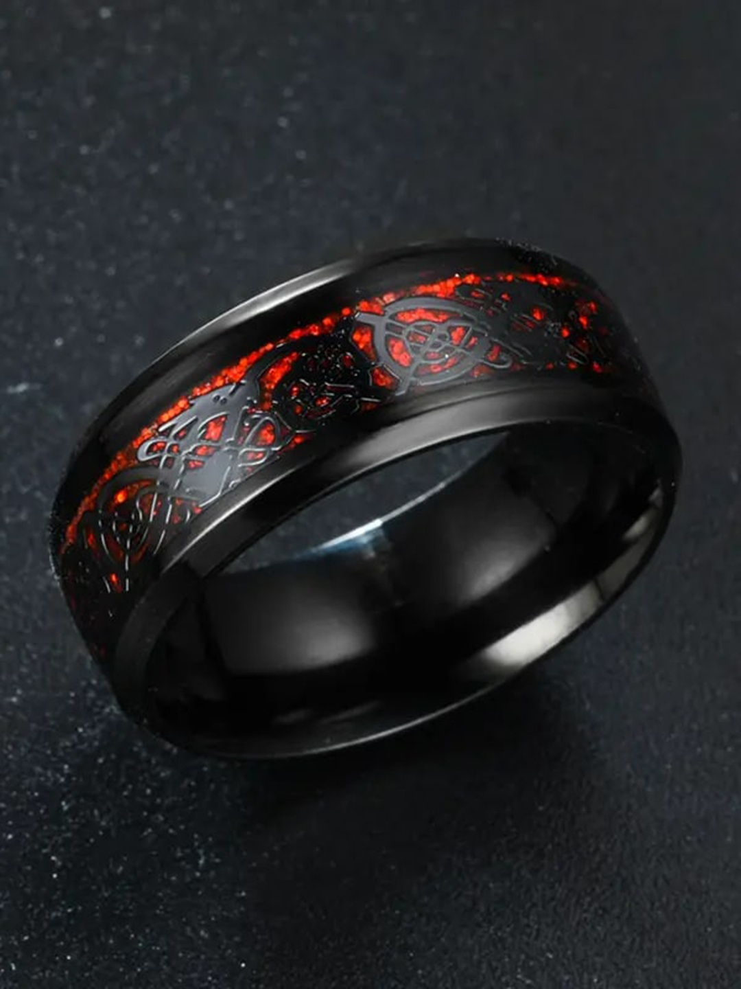 

KARISHMA KREATIONS Dragon Finger Ring, Red