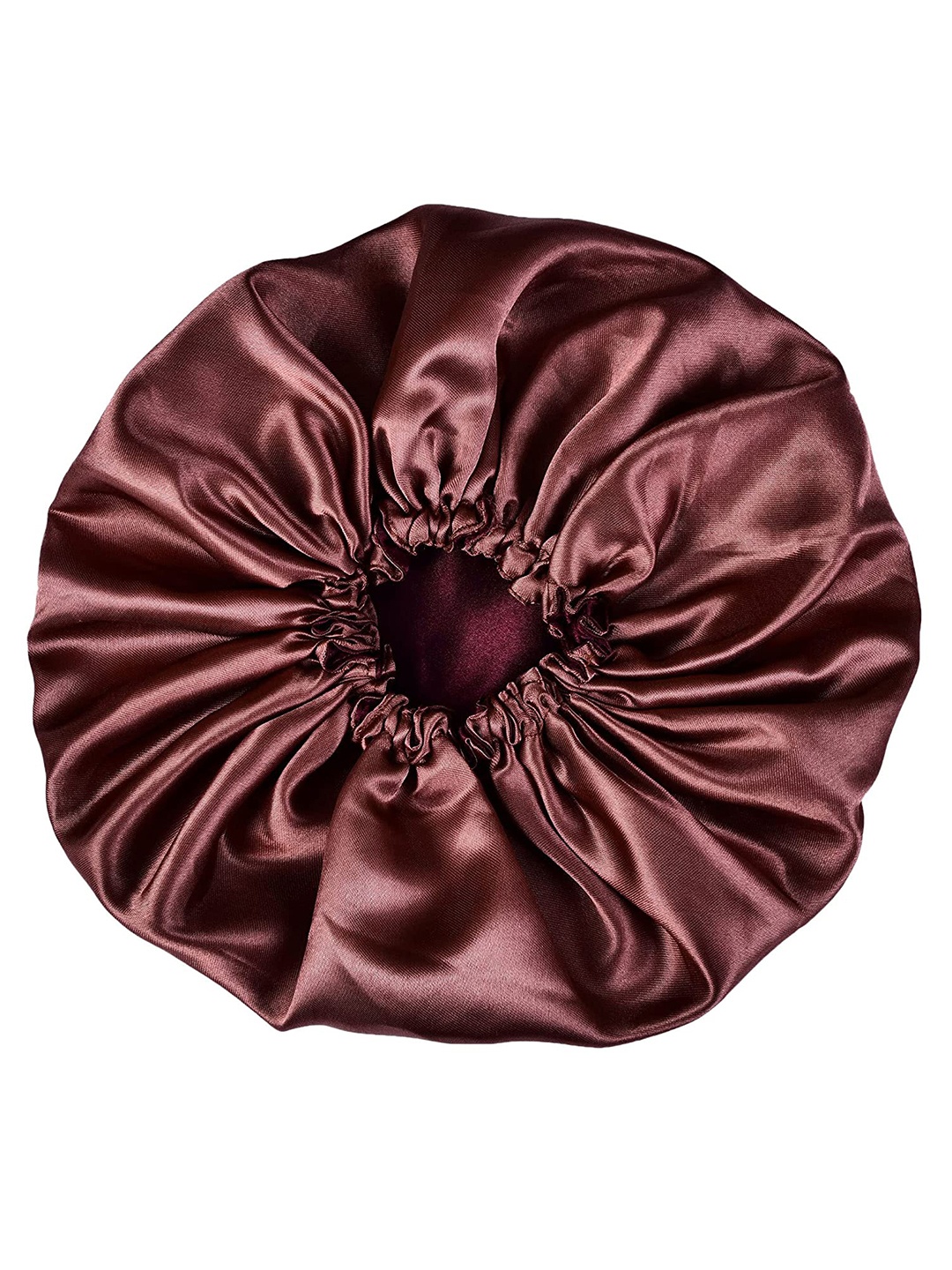 

LYTIX Women Hair Bonnet Double Layered And Color Sleeping Cap, Maroon