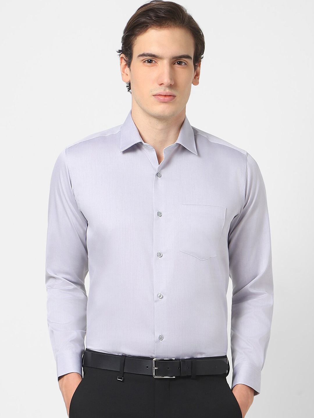 

Van Heusen Spread Collar Pure Cotton Formal Shirt, Grey