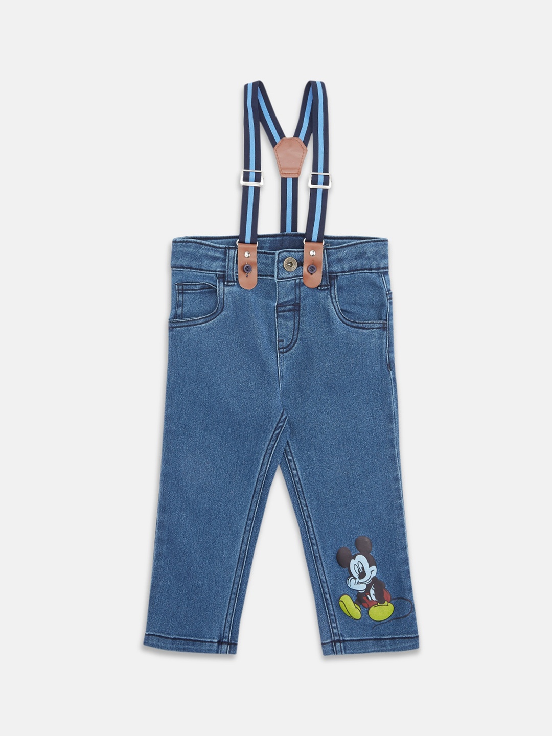 

Pantaloons Baby Boys Mid-Rise Printed No Fad Jeans, Blue