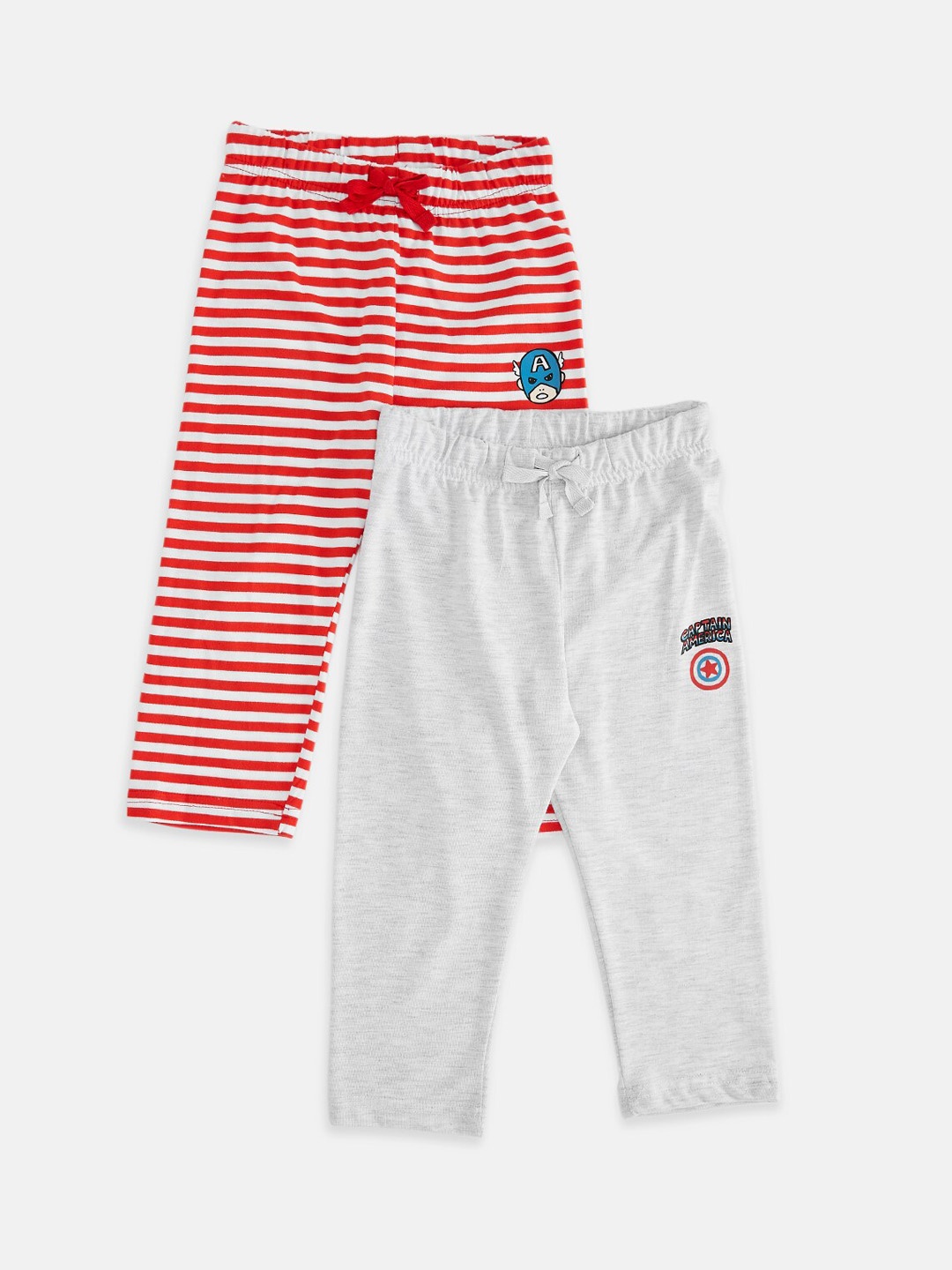 

Pantaloons Baby Boys Pack Of 2 Mid-Rise Cotton Lounge Pants, Red