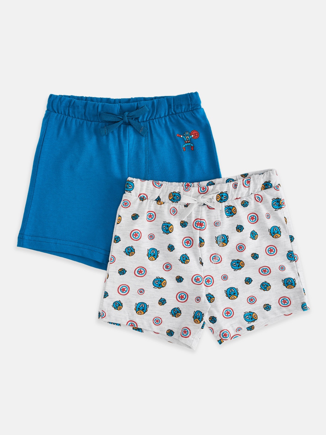 

Pantaloons Baby Boys Pack Of 2 Printed Cotton Shorts, Blue