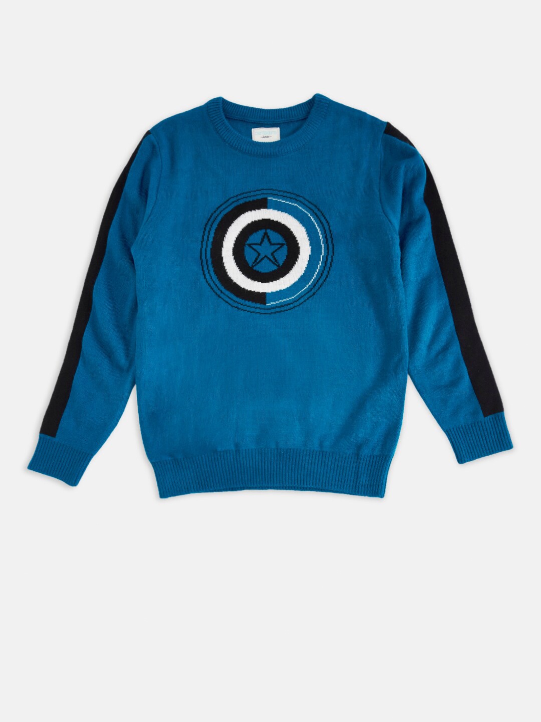 

Pantaloons Junior Boys Avengers Printed Acrylic Pullover, Blue