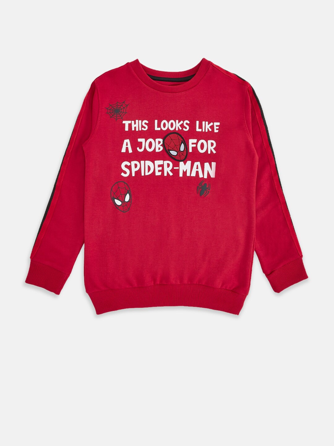 

Pantaloons Junior Boys Spider Man Printed Cotton Sweatshirt, Red