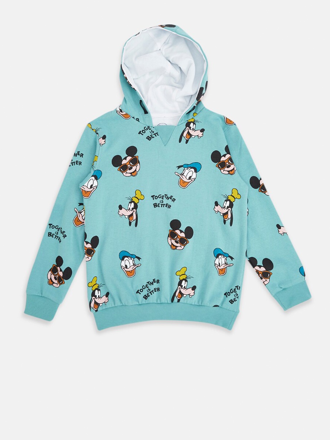 

Pantaloons Junior Boys Mickey & Friends Printed Pullover Cotton Sweatshirt, Blue