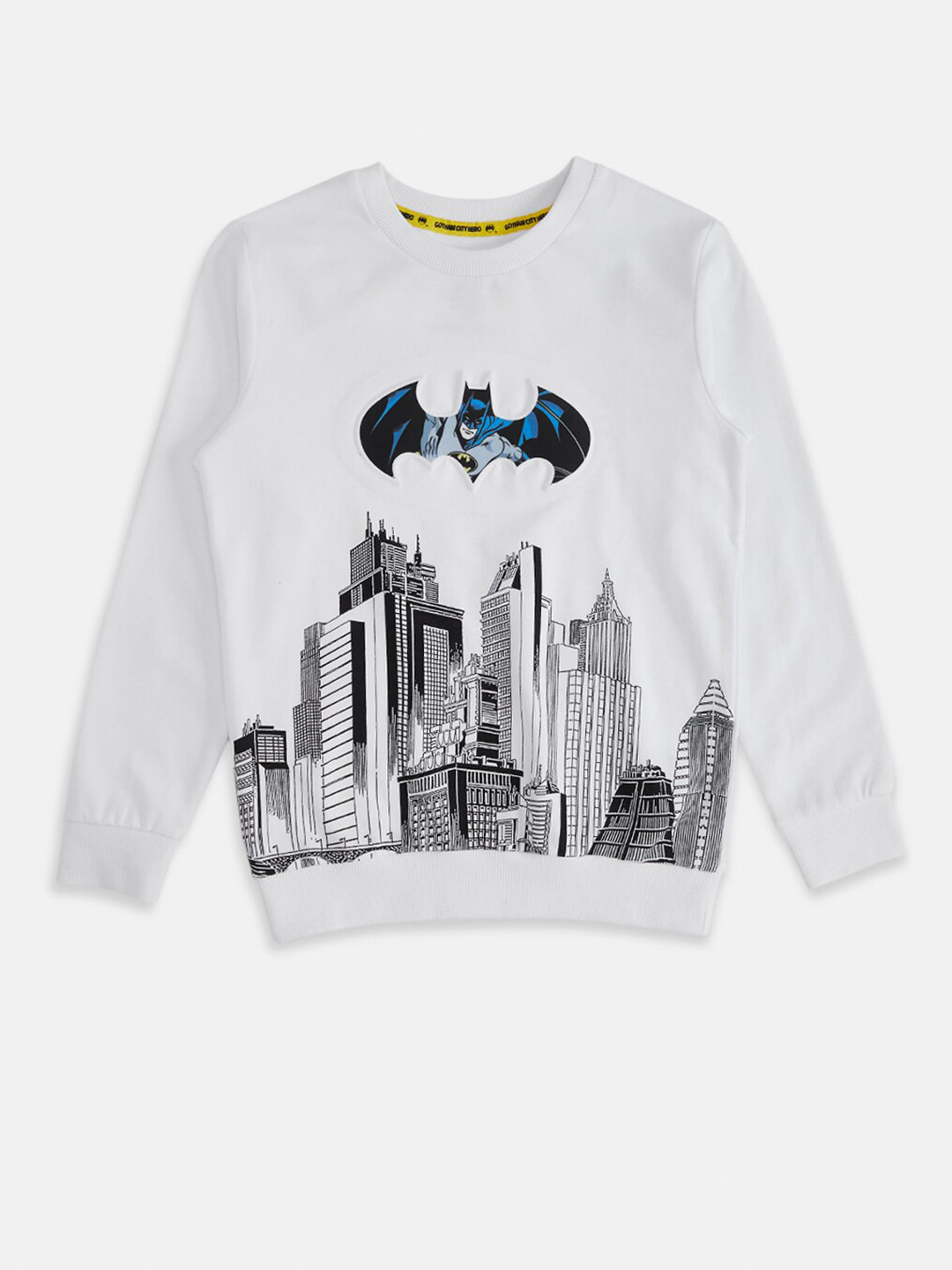 

Pantaloons Junior Boys Graphic Printed Hooded Neck Cotton Sweatshirt, White