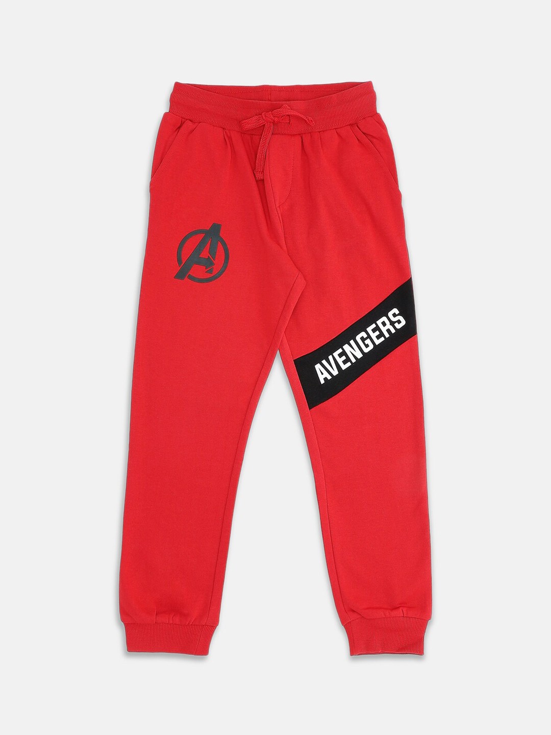 

Pantaloons Junior Boys Avenger Printed Cotton Joggers, Red