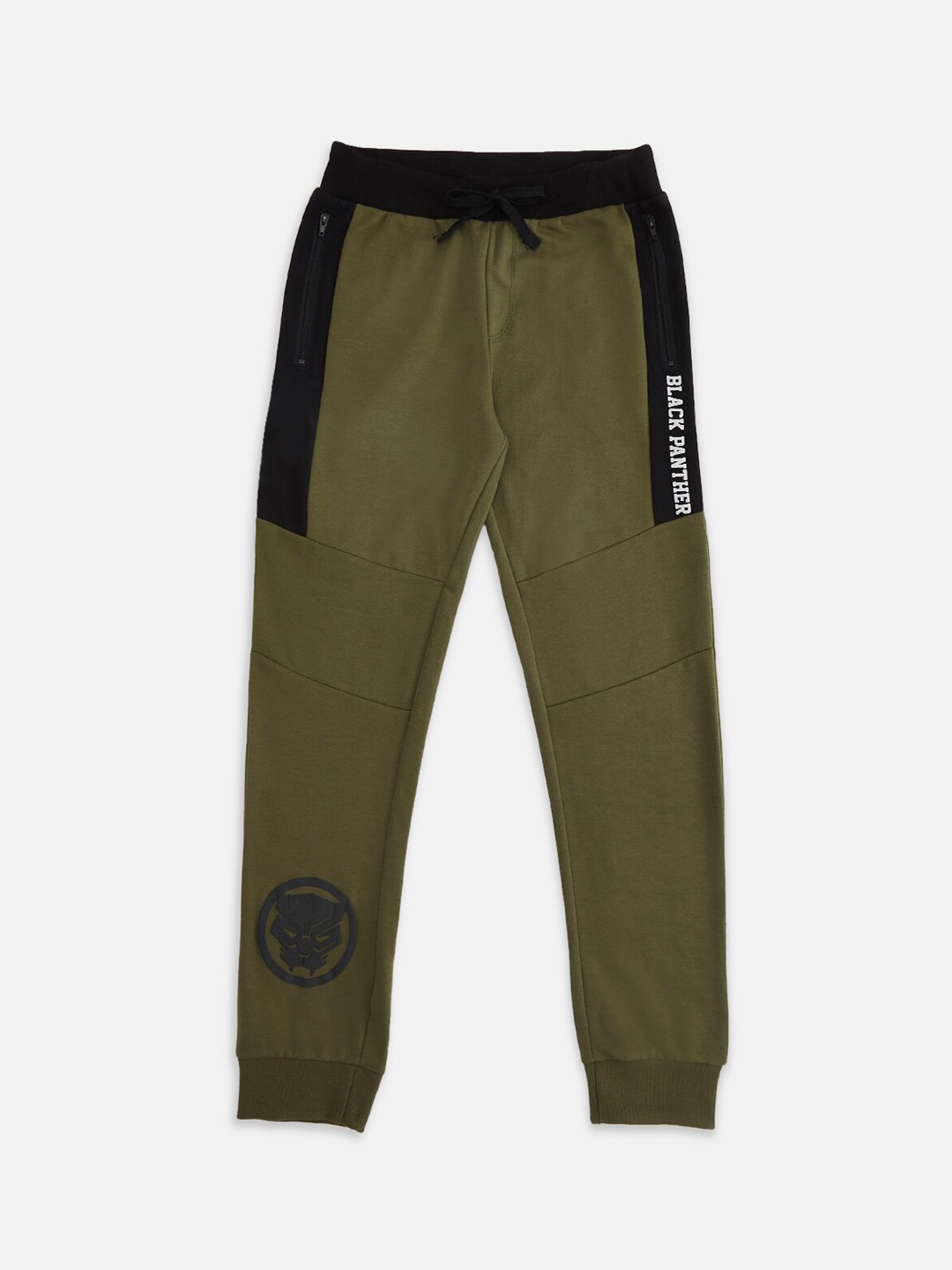 

Pantaloons Junior Boys Disney Printed Cotton Joggers, Olive