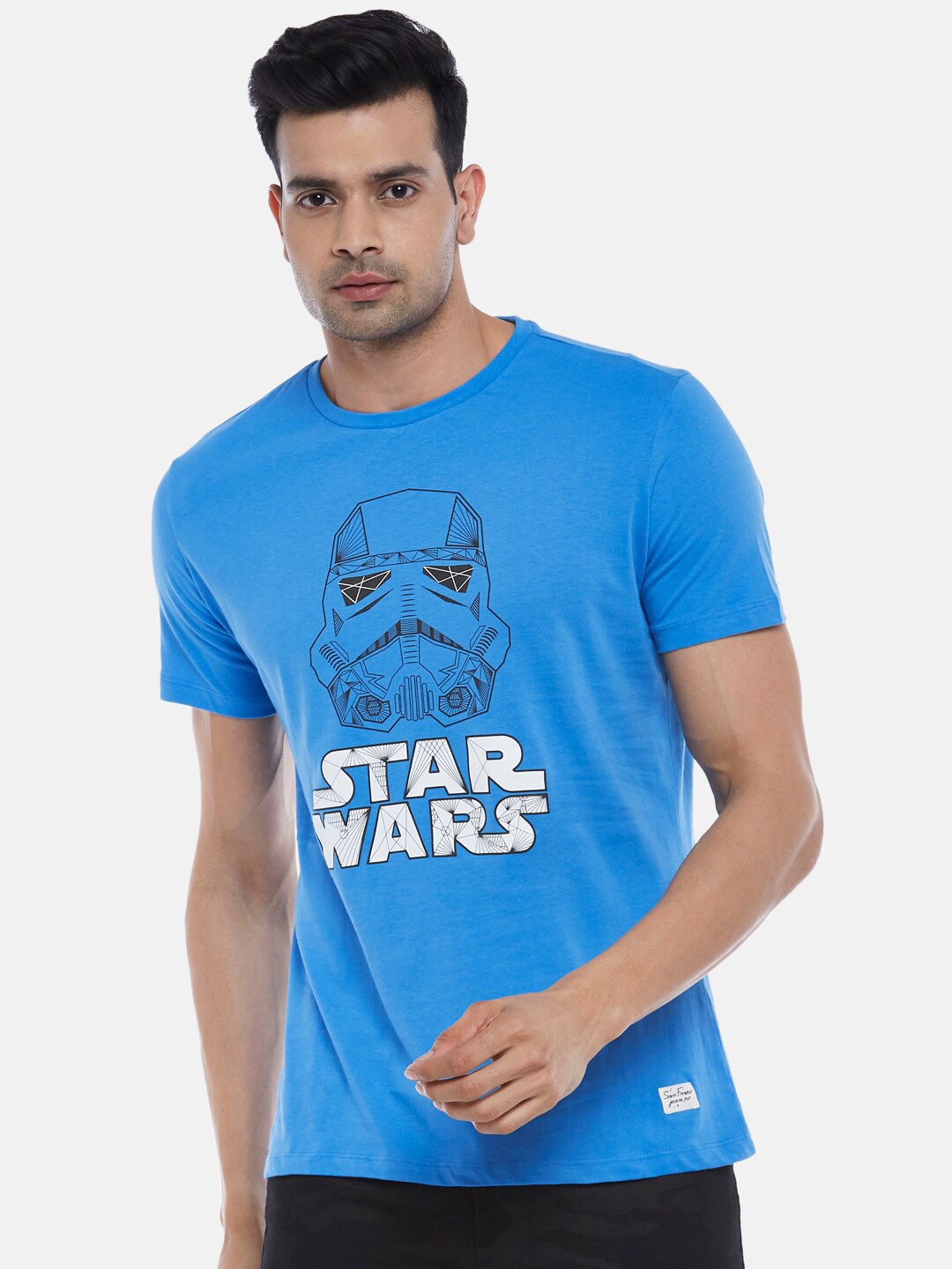 

SF JEANS by Pantaloons Star Wars Typography Printed Cotton T-Shirt, Blue