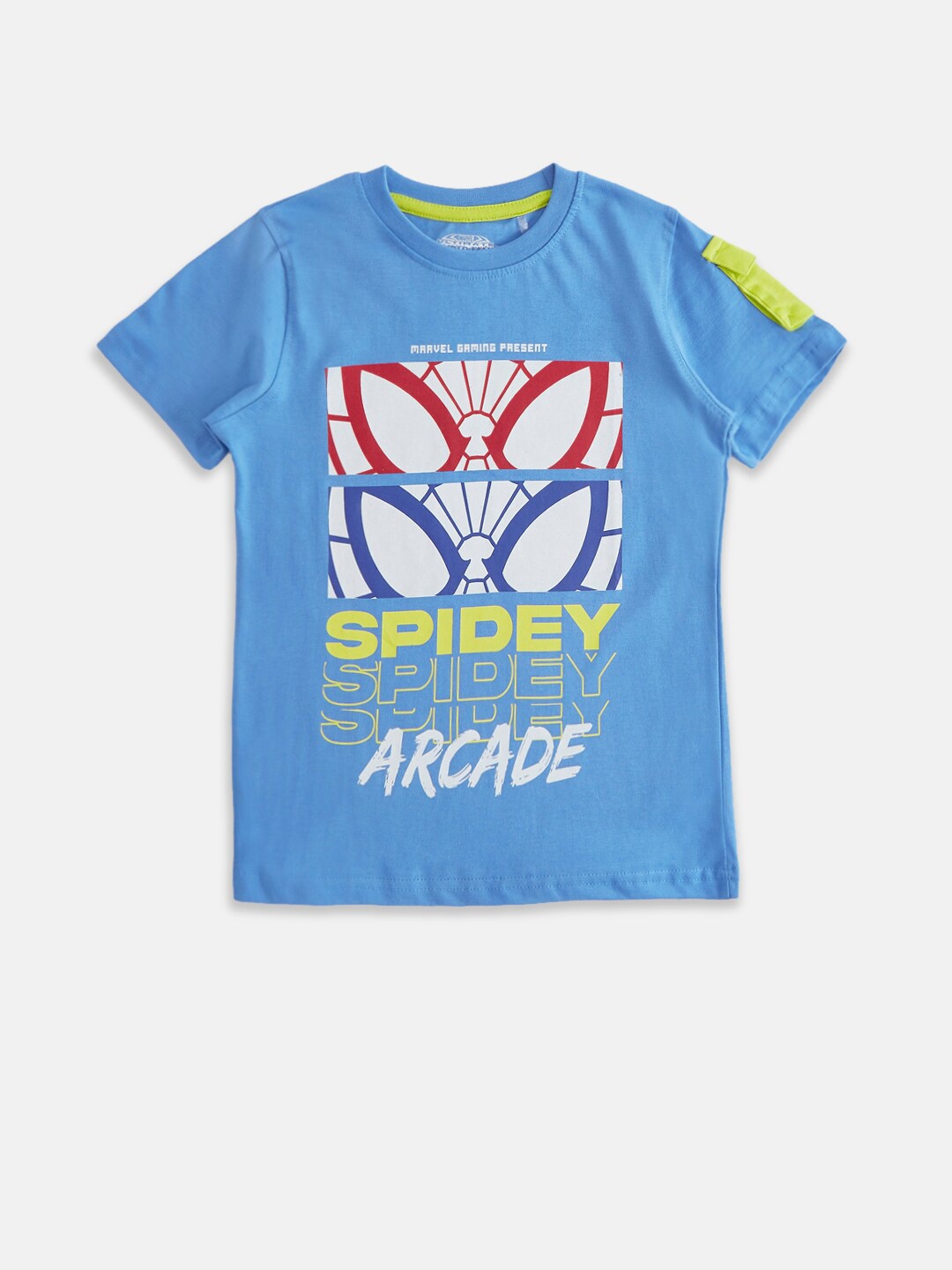 

Pantaloons Junior Boys Typography Printed Cotton T-shirt, Blue