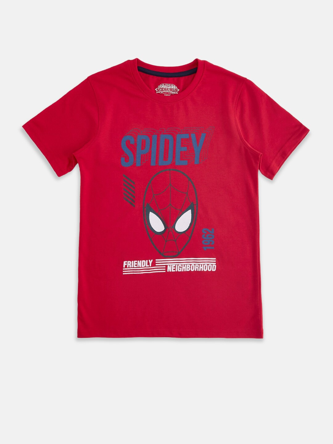 

Pantaloons Junior Boys Spider Man Printed Cotton T-shirt, Red