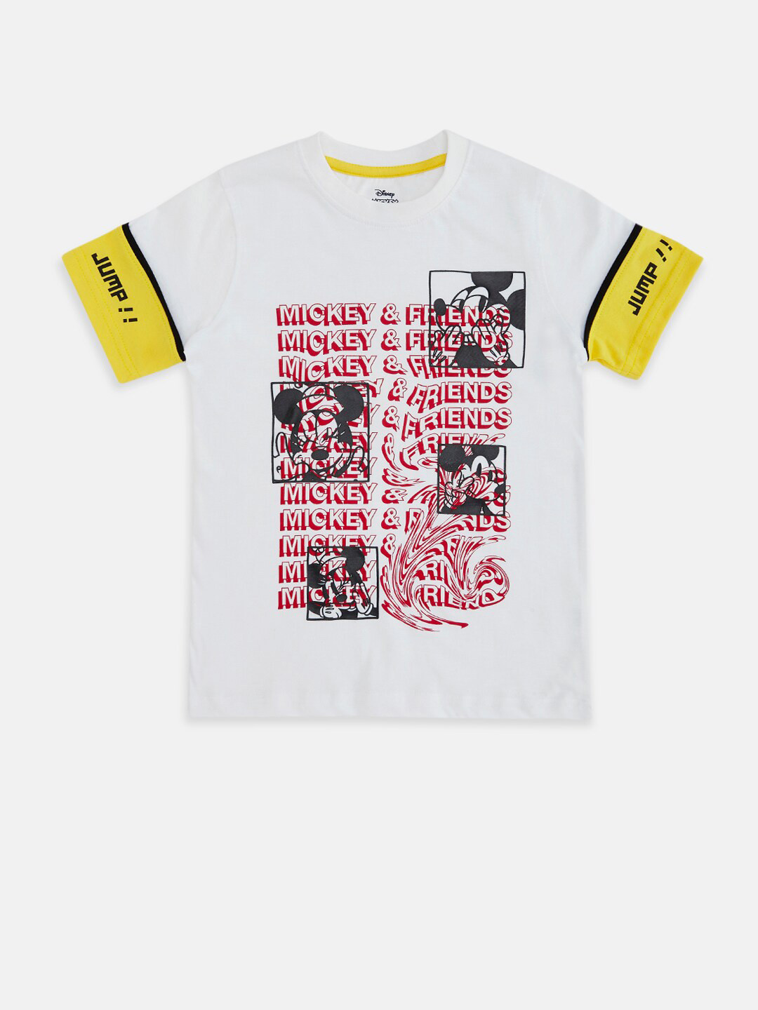 

Pantaloons Junior Boys Typography Printed Cotton T-shirt, Off white