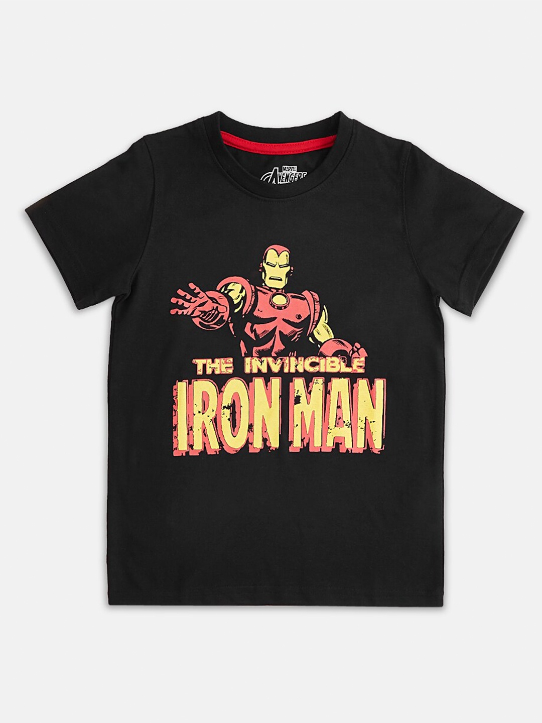 

Pantaloons Junior Boys Iron Man Printed Cotton T-shirt, Black