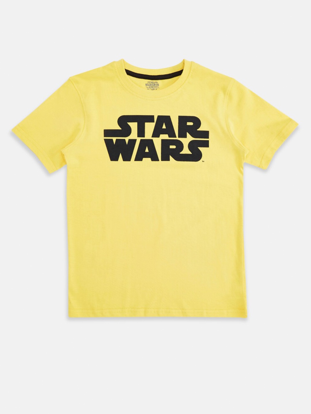 

Pantaloons Junior Boys Star Wars Typography Printed Cotton T-shirt, Yellow