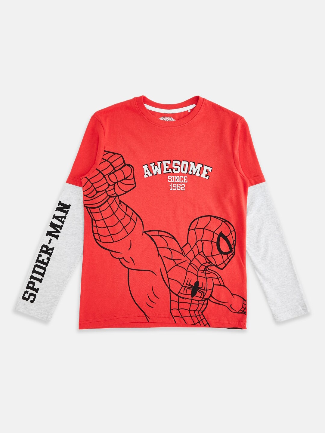 

Pantaloons Junior Boys Spider Man Printed Cotton T-shirt, Red