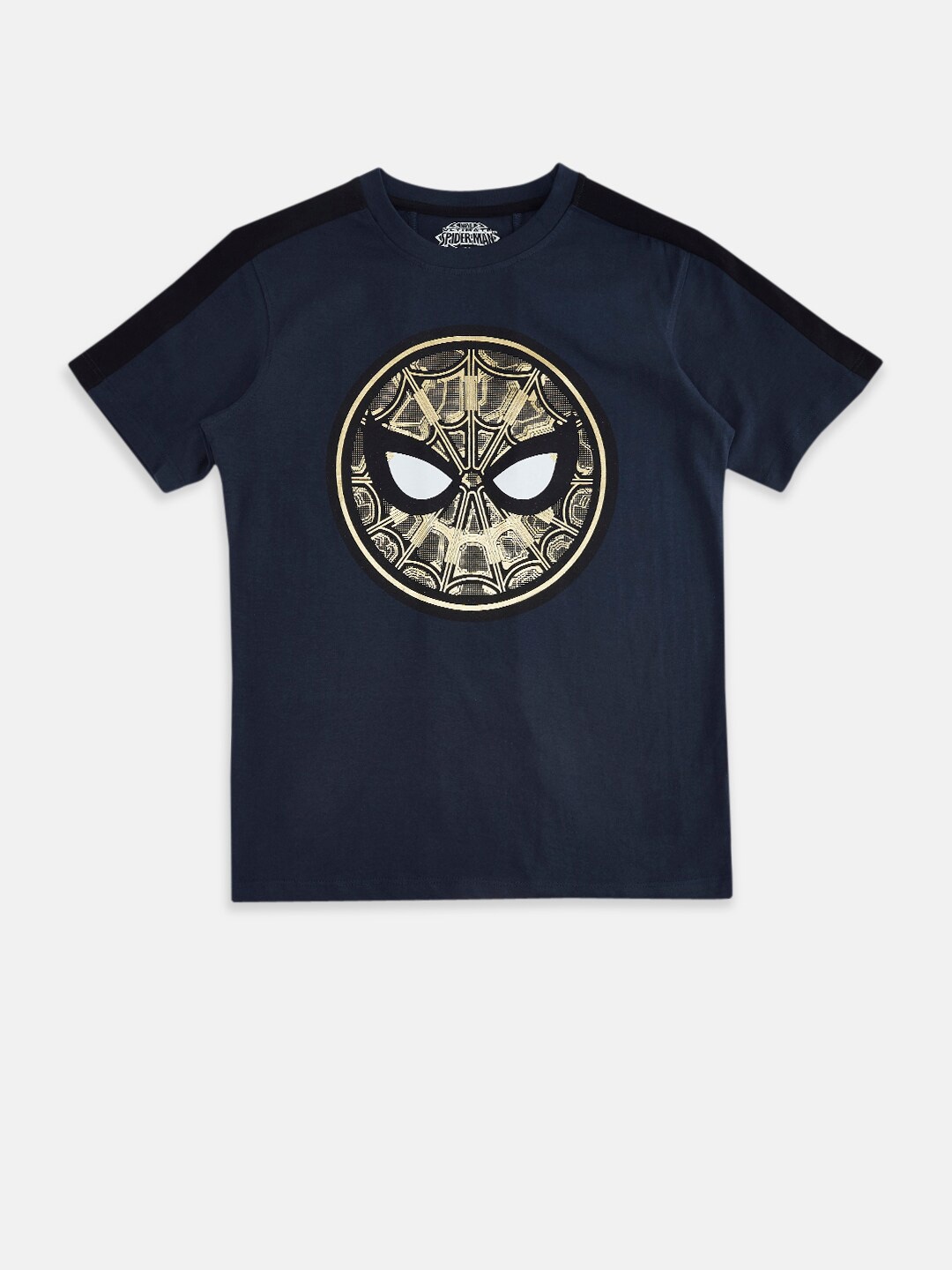 

Pantaloons Junior Boys Graphic Printed Cotton T-shirt, Navy blue