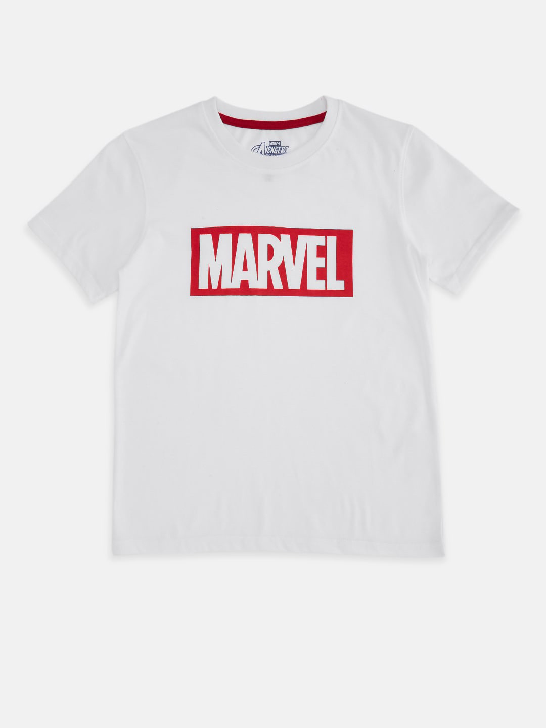 

Pantaloons Junior Boys Marvel Typography Printed Cotton T-shirt, White