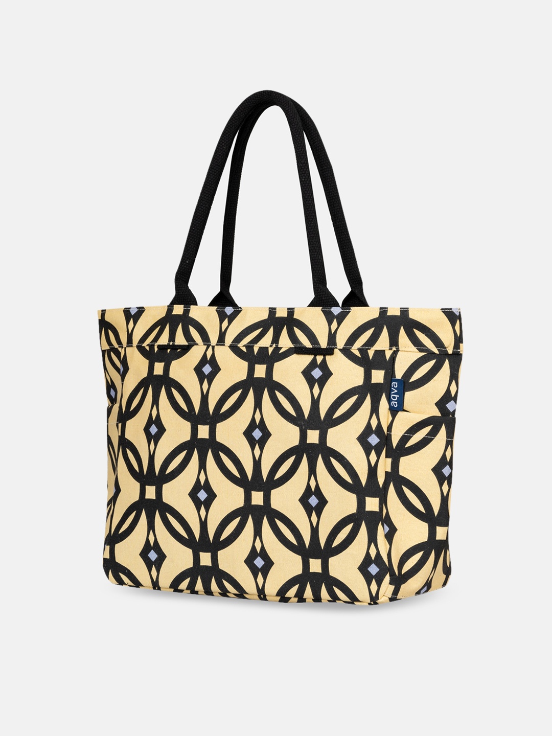 

AQVA Printed Structured Handheld Bag, Beige