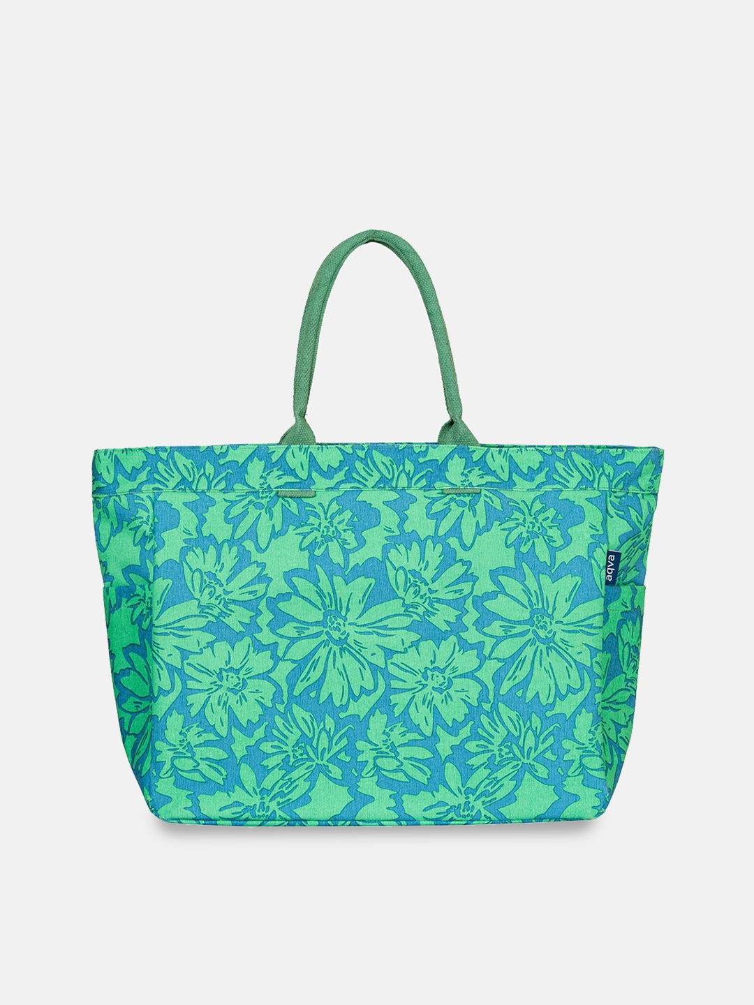 

AQVA Floral Textured Oversized Shopper Tote Bag, Sea green