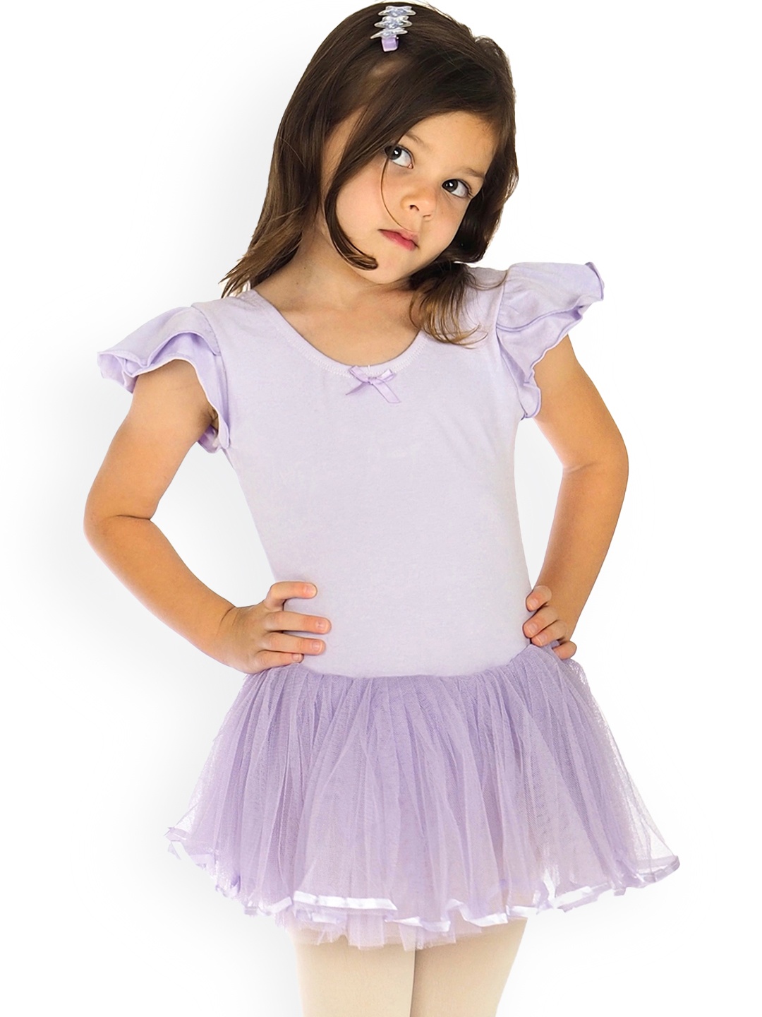 

IKAANYA Girls Ballet Leotard Bodysuit, Lavender