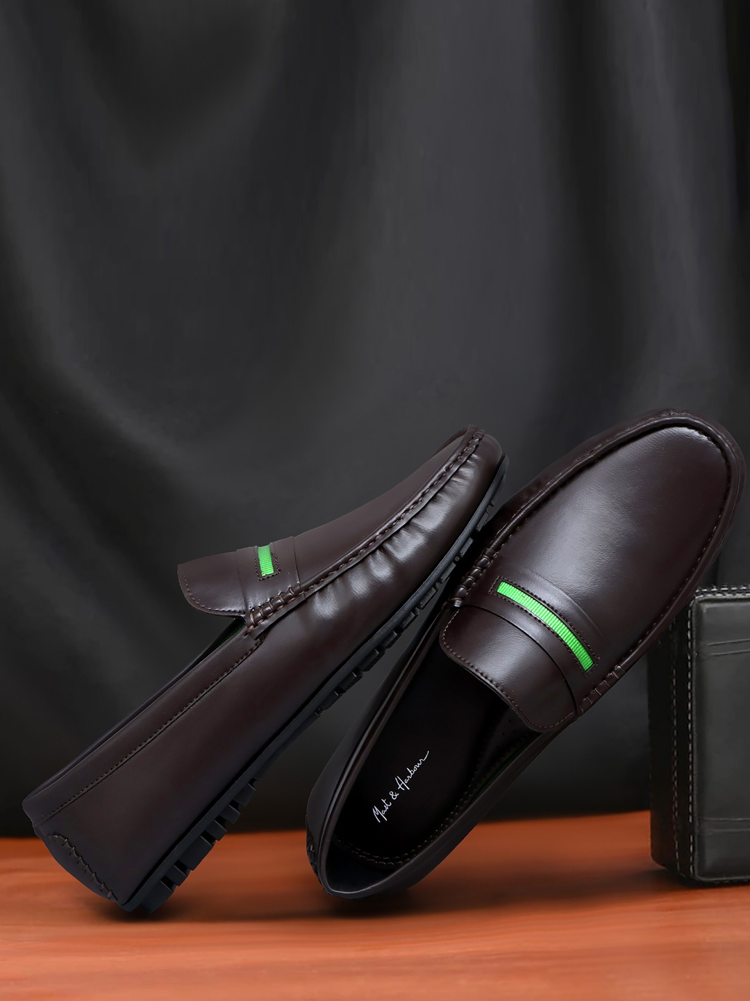 

Mast & Harbour Men Brown Lightweight Penny Loafers