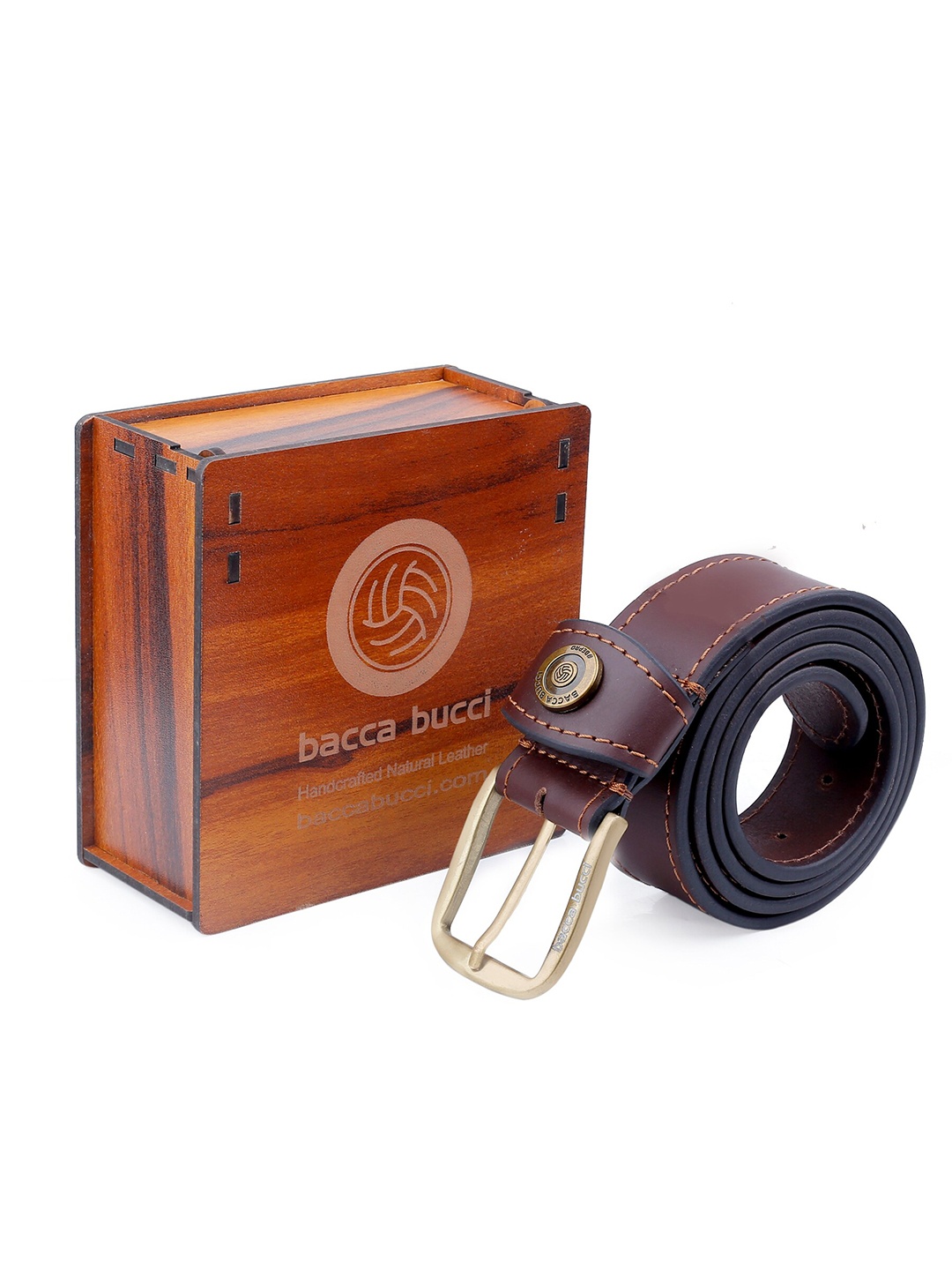 

bacca bucci Men Leather Belt, Maroon
