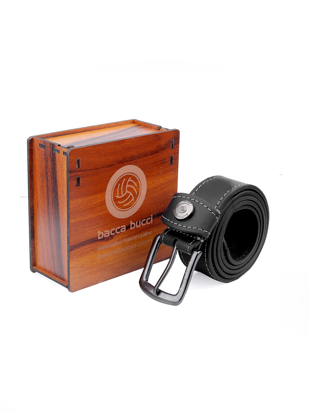 

bacca bucci Men Leather Belt, Black