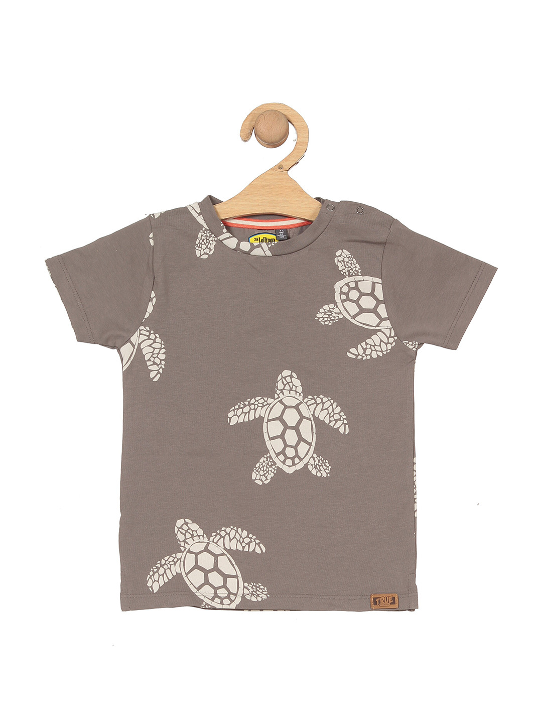 

Lil Lollipop Kids Conversational Printed Pure Cotton T-shirt, Grey