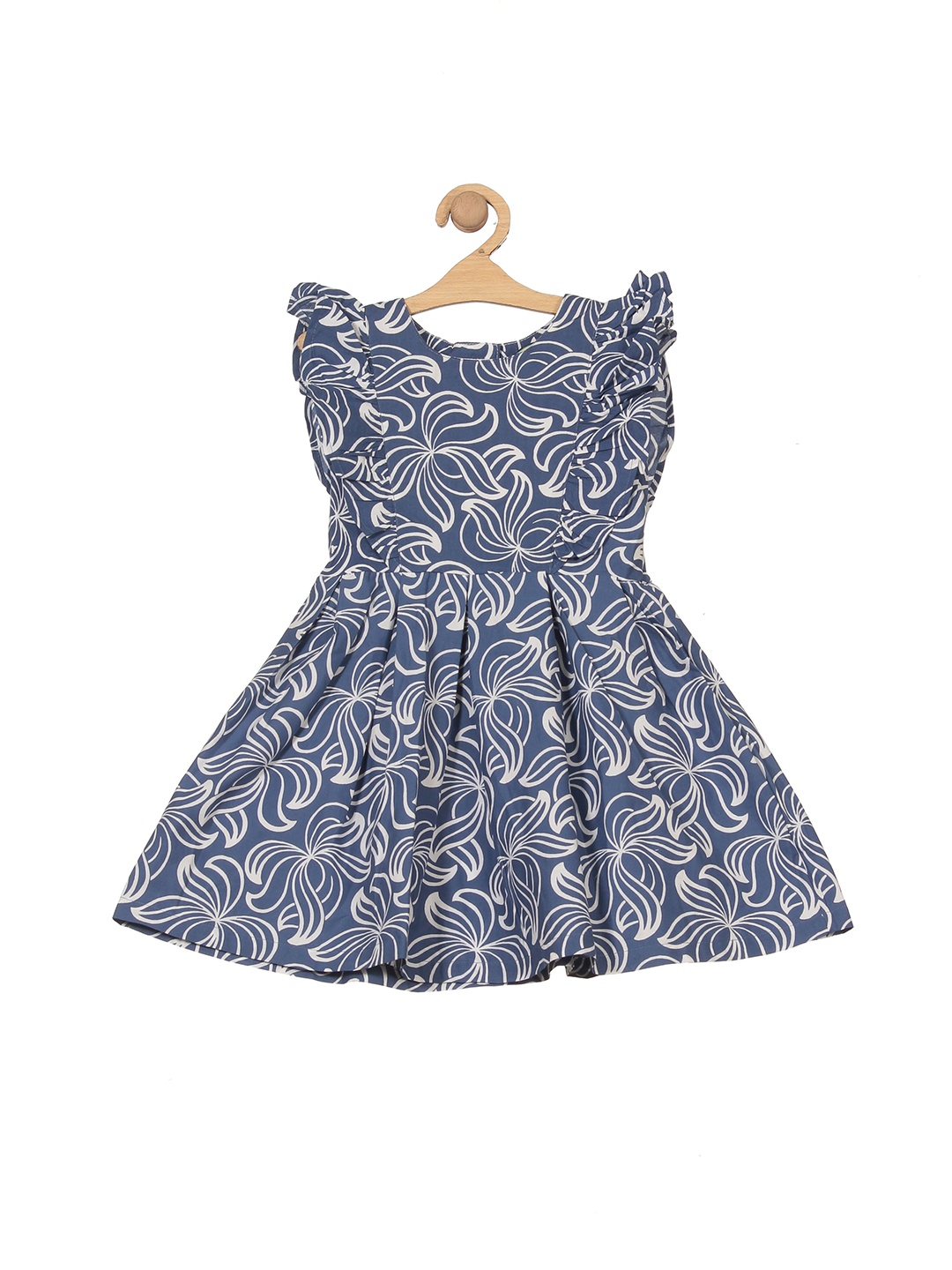 

Lil Lollipop Girls Abstract Printed A-Line Dress, Blue