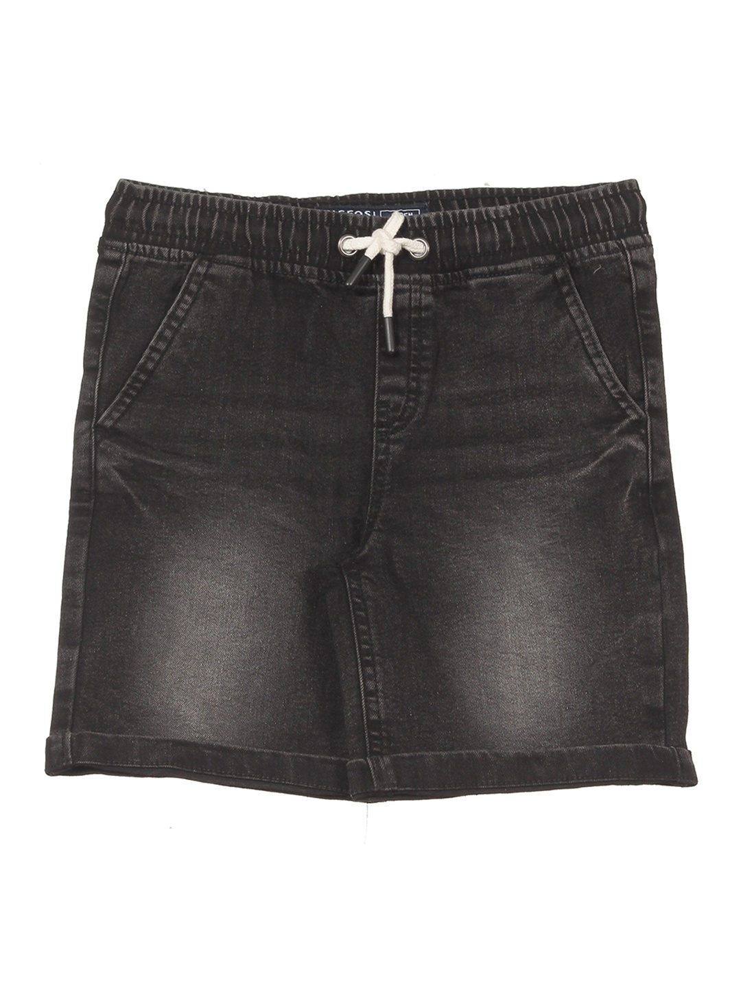 

Lil Lollipop Unisex Washed Pure Cotton Denim Shorts, Black
