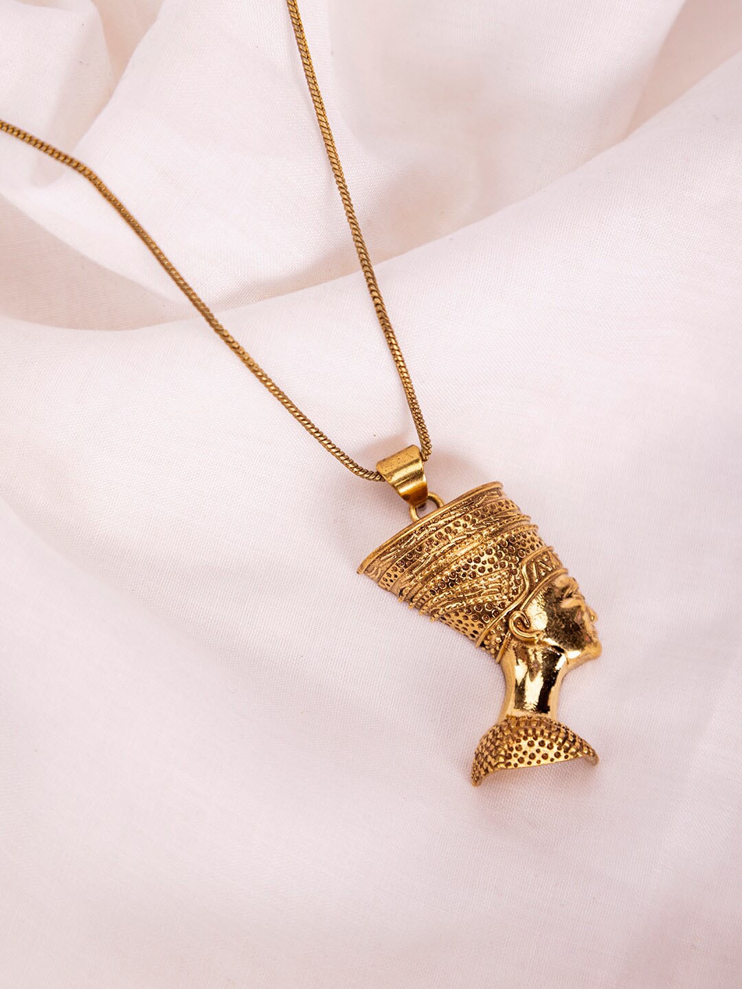 

Studio One Love Contemporary Brass plated Pendant With Chain, Gold