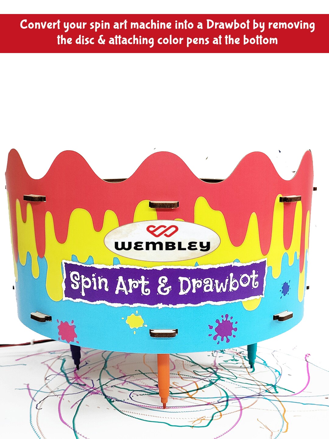 

WEMBLEY Spin Art Battery Operated Machine Learning Kit, White
