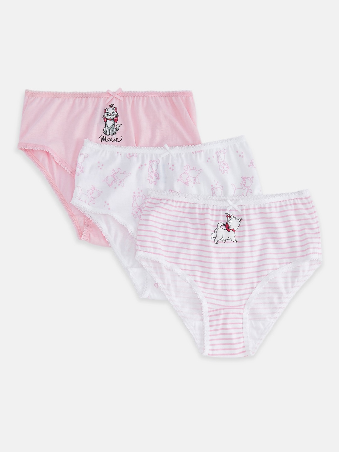 

Pantaloons Junior Girls Pack Of 3 Disney Printed Basic Briefs, Pink