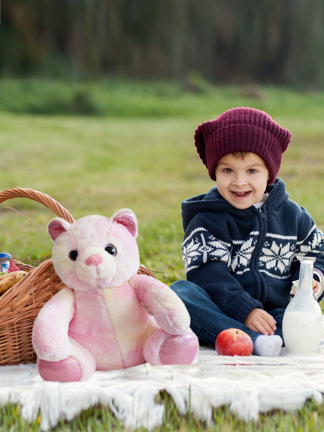 

Mirada Kids Teddy Bear Soft Toys and Dolls, Pink